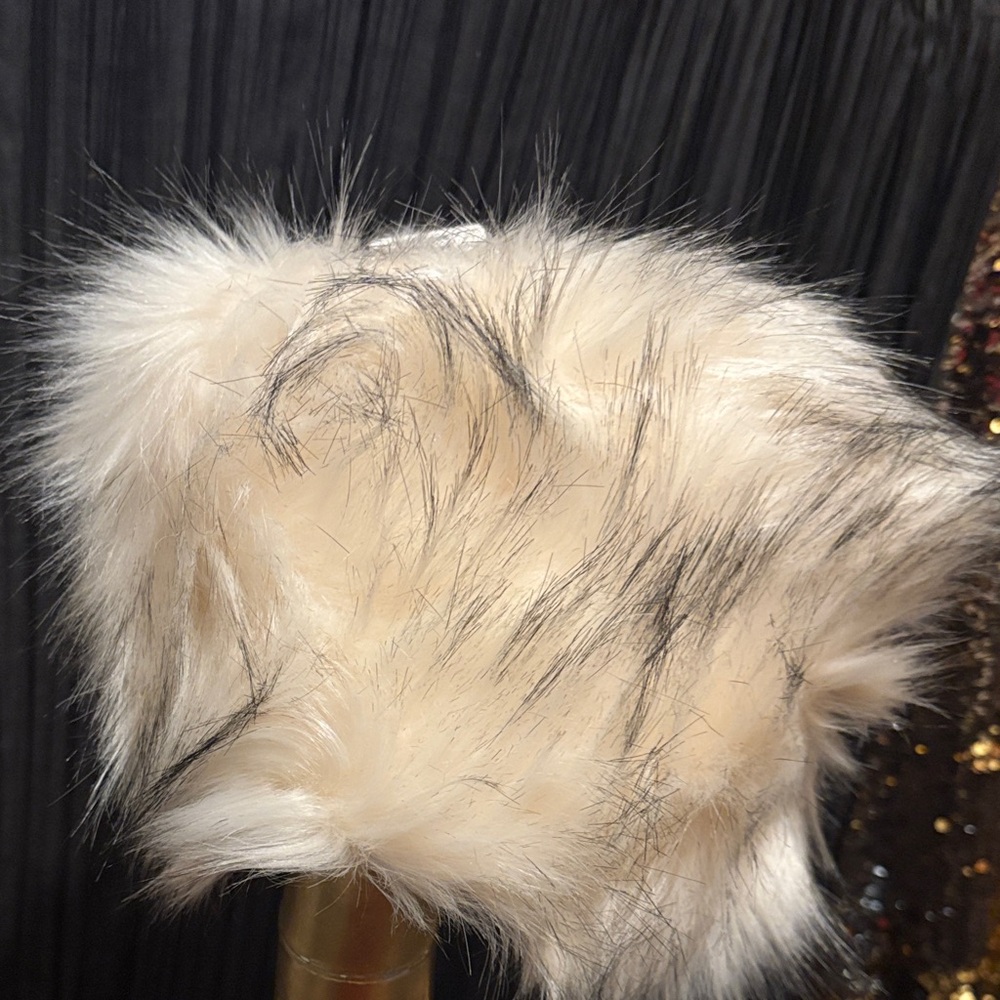 Windsor Cream and Black Faux Fur Hat